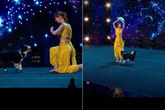 Foreign woman danced to the tune of Shiv Tandav