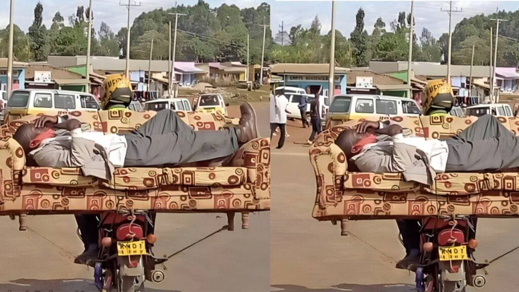 ride on bike over couch