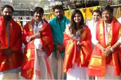 Actor Anjali cast of Geethanjali 2 visit Tirupati on film release day India Today