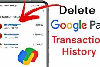 Google Pay transaction History Delete