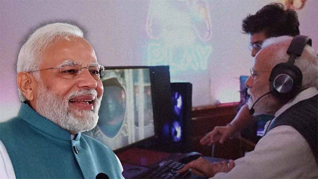 Pm modi with a gamer