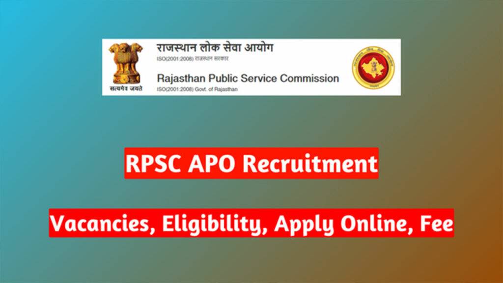 rpsc apo recruitment 2024