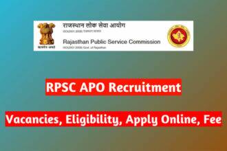 rpsc apo recruitment 2024