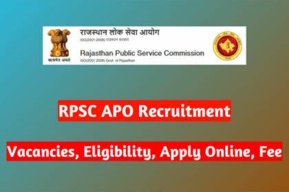 rpsc apo recruitment 2024